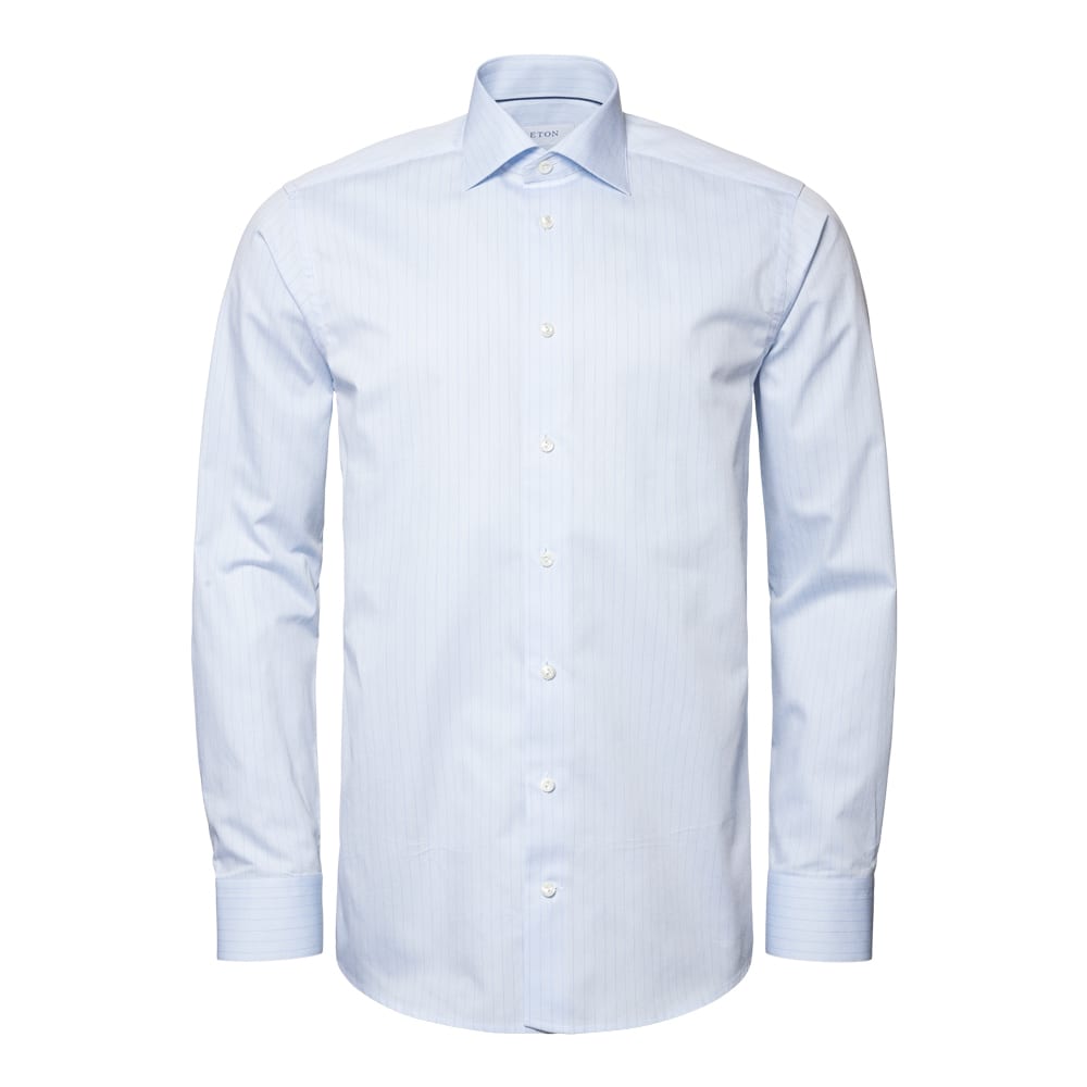 Fine Twill-skjorta Slim Fit, light blue