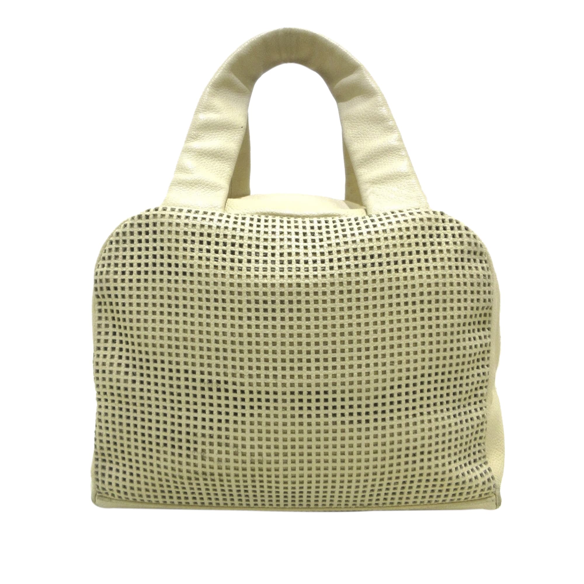 Chanel Vintage Perforated Cc Bowler, ONESIZE