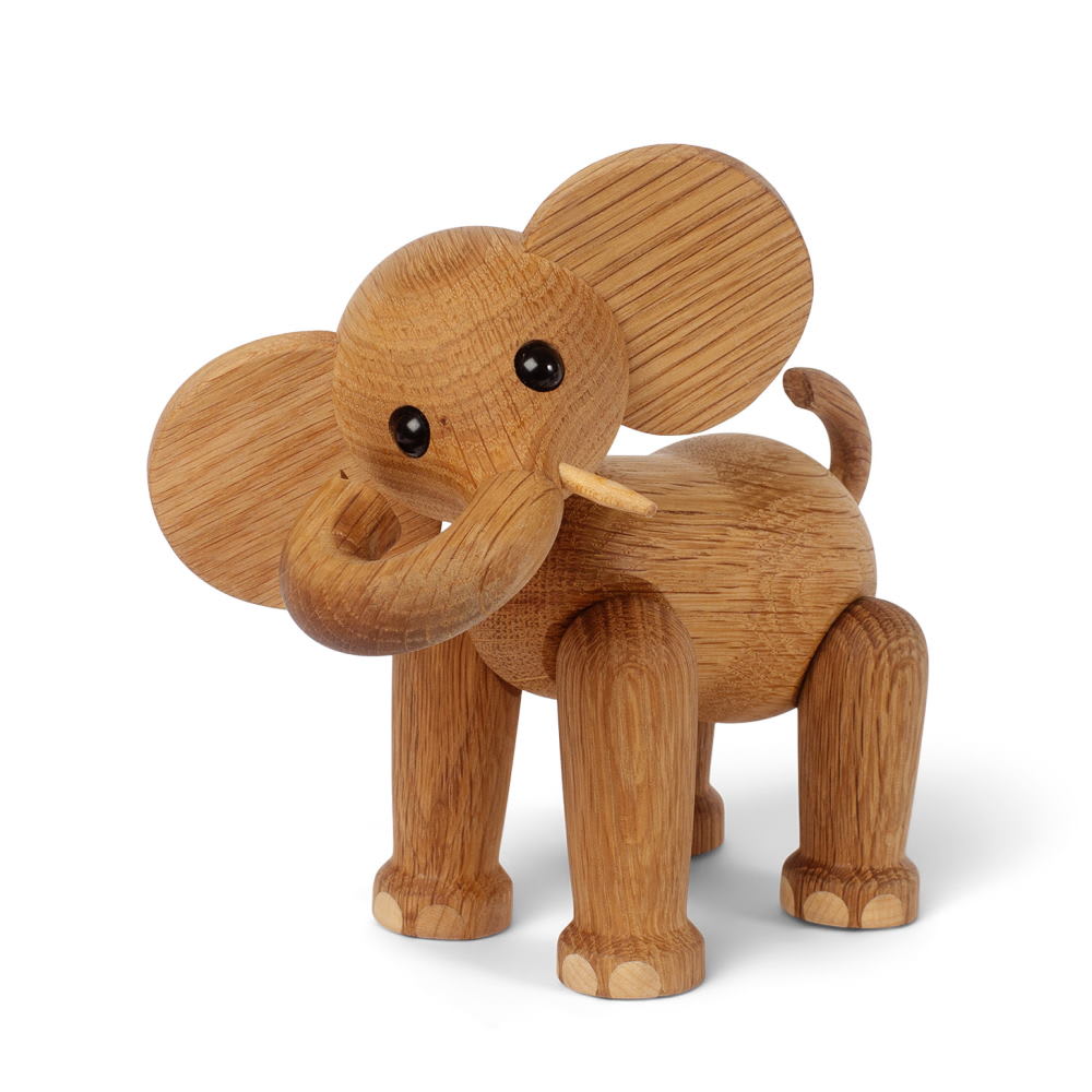 Ollie Elefant Trädekoration 15 Cm Ek/lönn från Spring Copenhagen