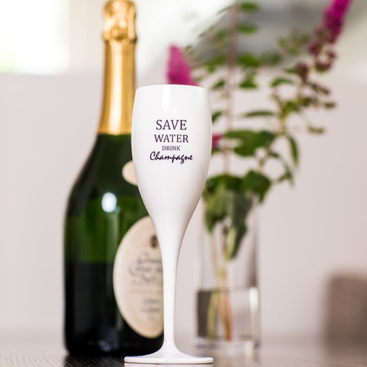 Champagneglas Med Print 6-pack Save Water Drink Champagne