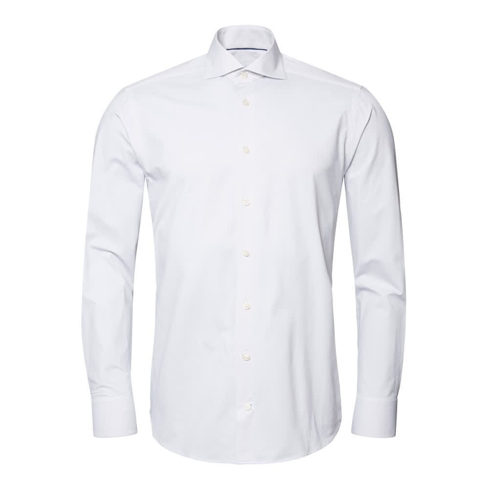 Herringbone-mönstrad Skjorta Med Fyrvägsstretch Contemporary Fit, light grey