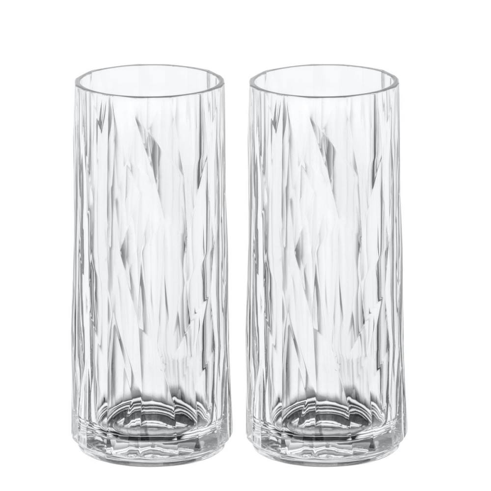 Club No. 3 Longdrinkglas 250 Ml Crystal Clear 2-pack från Koziol