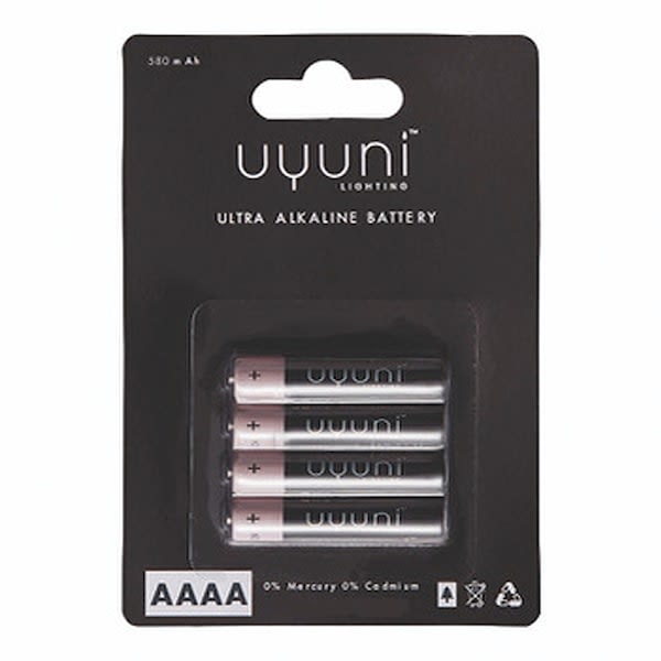 Uyuni Aaaa Batteri 4-pack, 1,5v, 580mah från Piffany Copenhagen