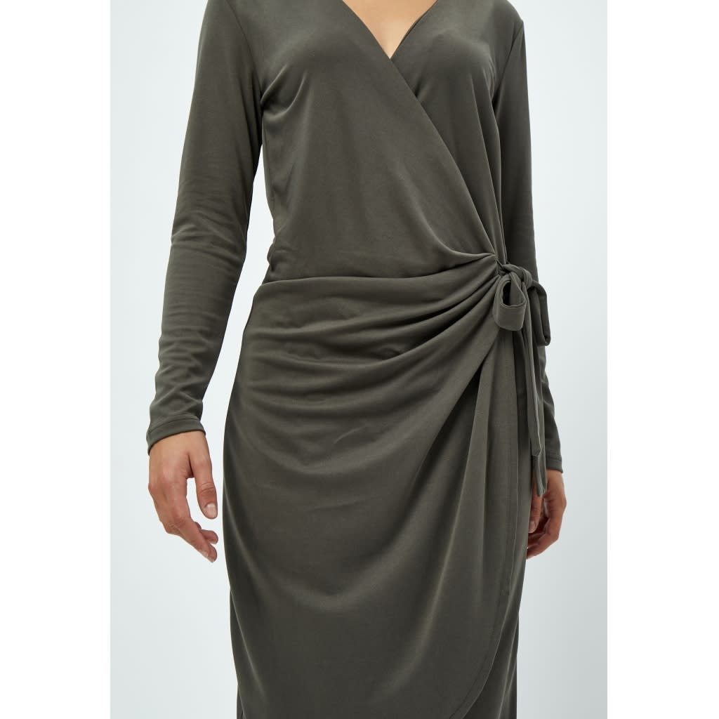 Lana Wrap Dress 4, slate brown