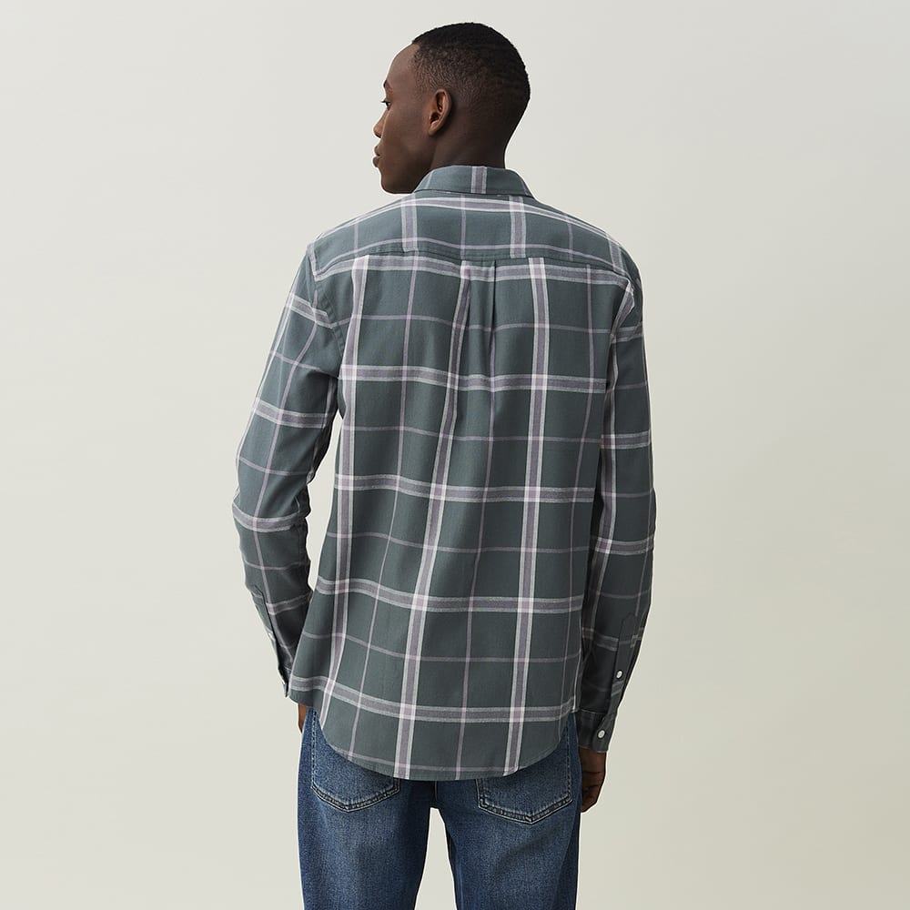 Peter Lt Flannel Checked Shirt 2, green multi check