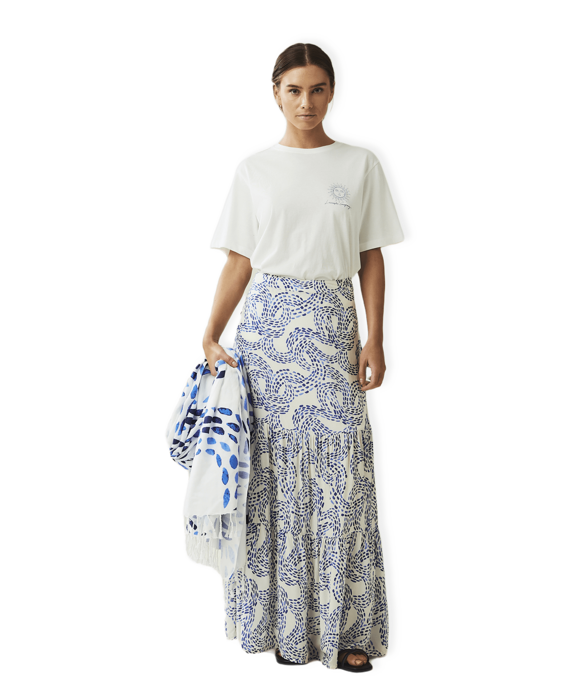 Melissa Dot Print Maxi Skirt från Lexington