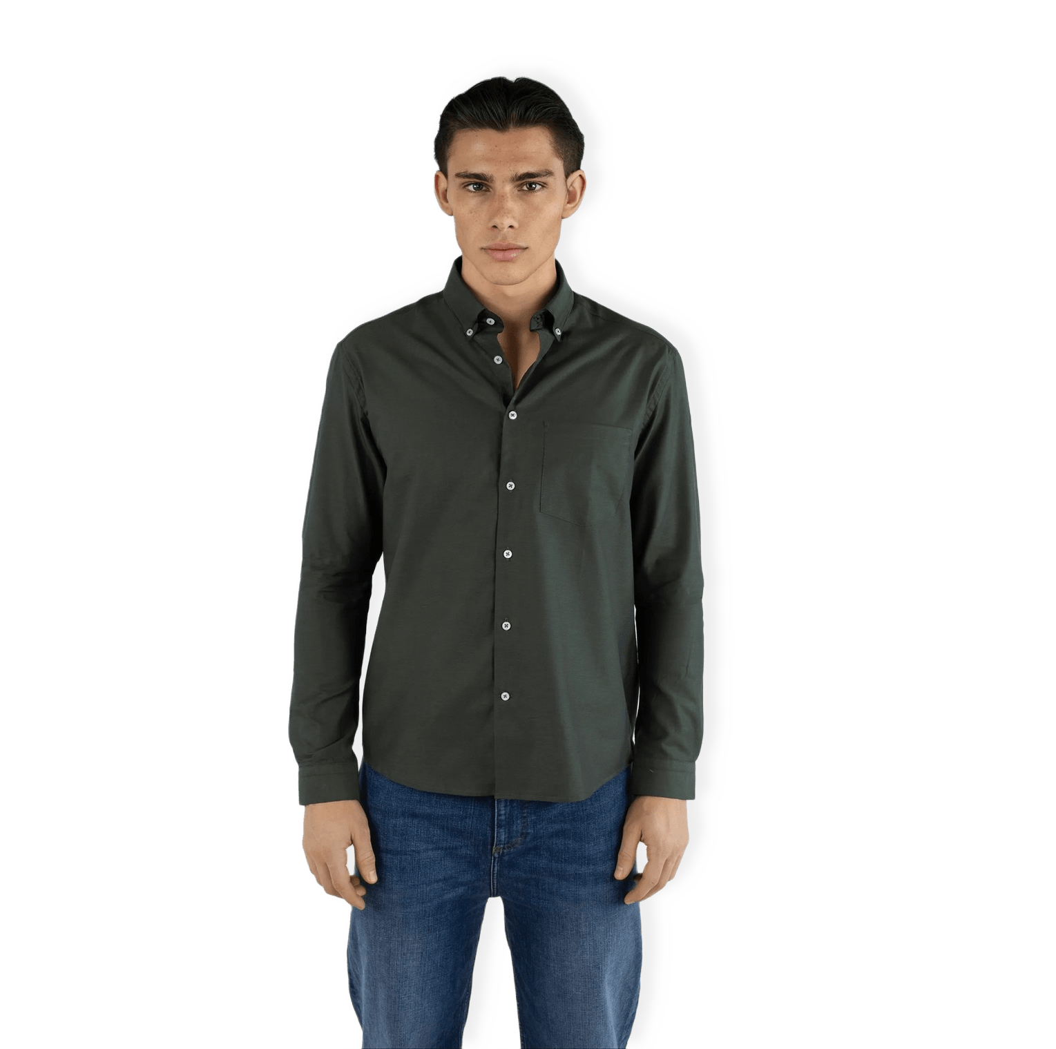 Mika Straight Shirt - Green från Ciszere