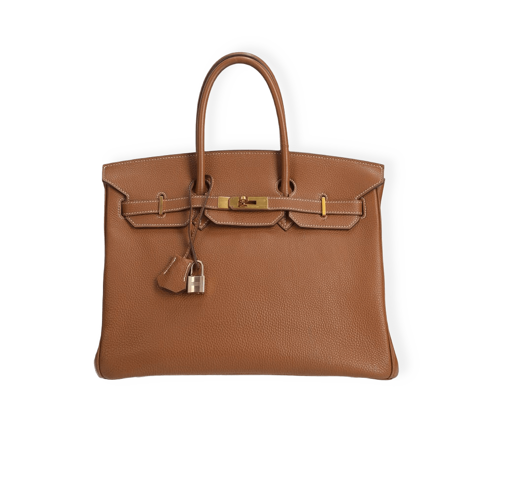 Hermès Hermes Birkin 35 Gold Clemence Bag från A Retro Tale