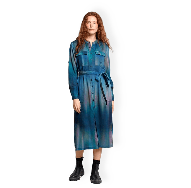 Shirt Dress Falsterbo Abstract Light Multi Color från Dedicated