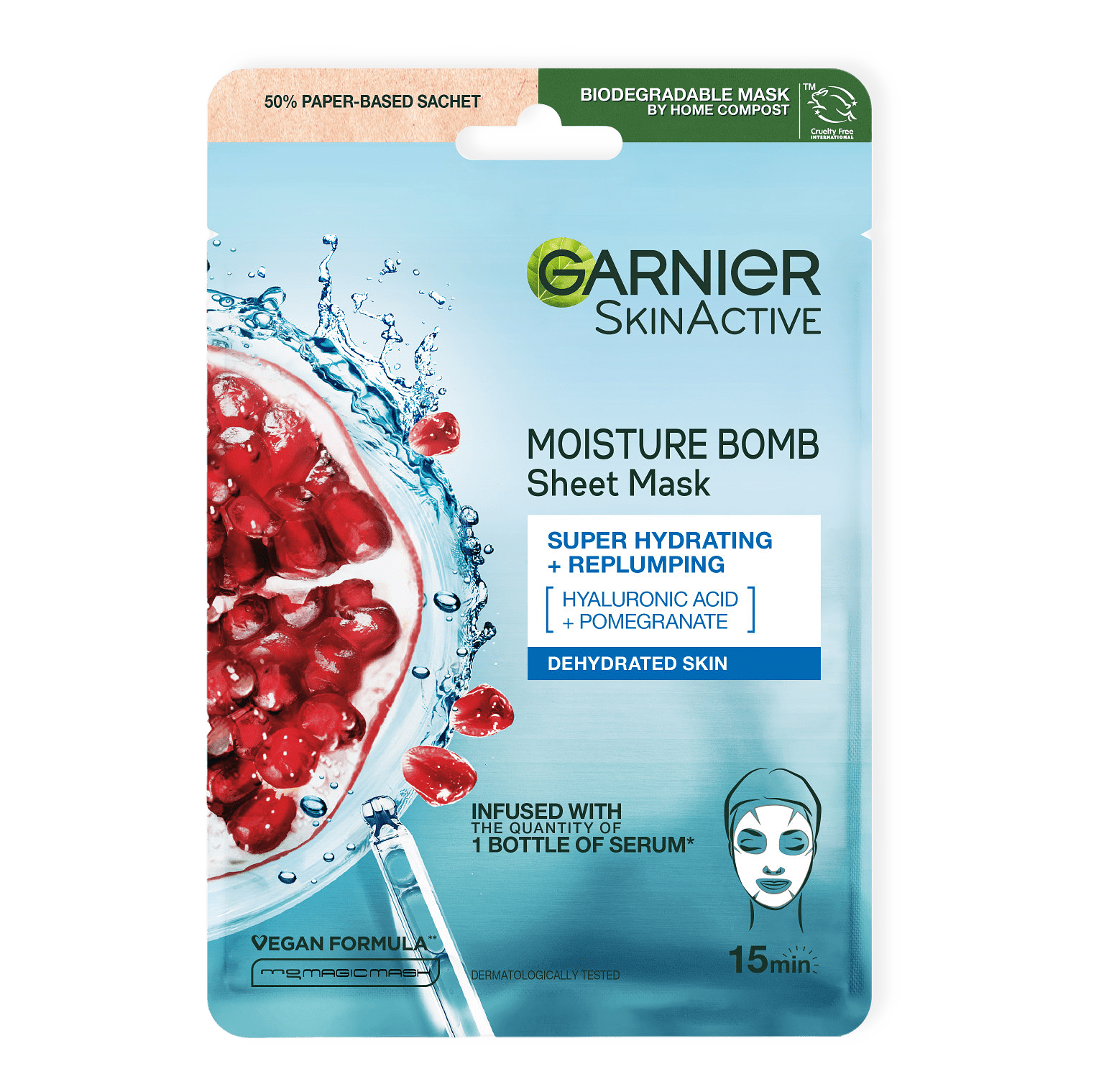 Moisture Bomb Super-Hydrating and Energizing Sheet Mask från Garnier