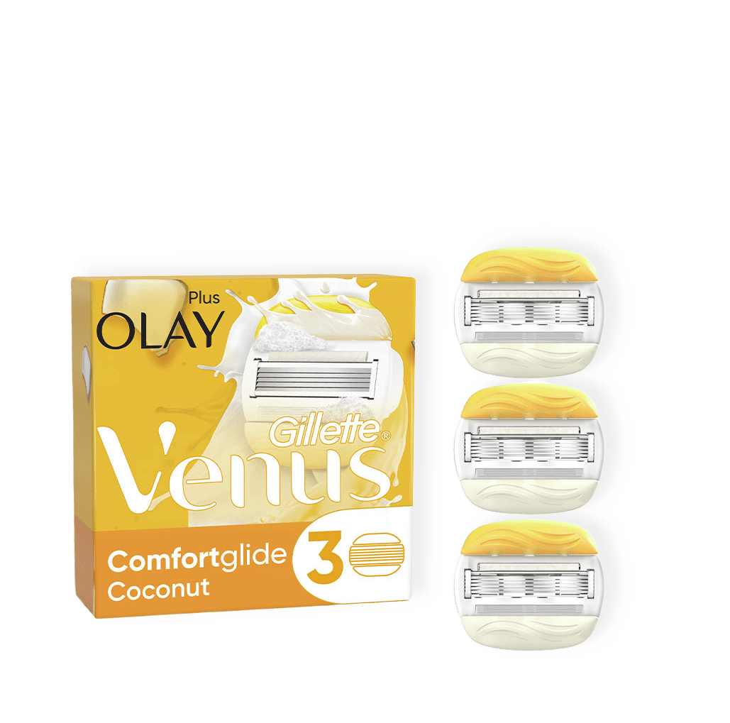 Comfortglide Coconut Plus Olay Rakblad, 3st från Venus