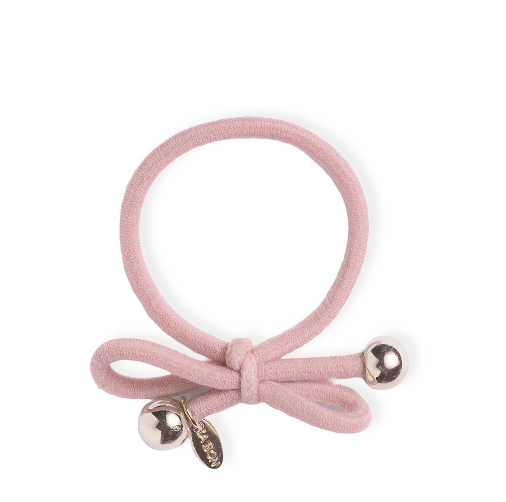 Hair Tie with Gold Bead - Power Pink från IA BON
