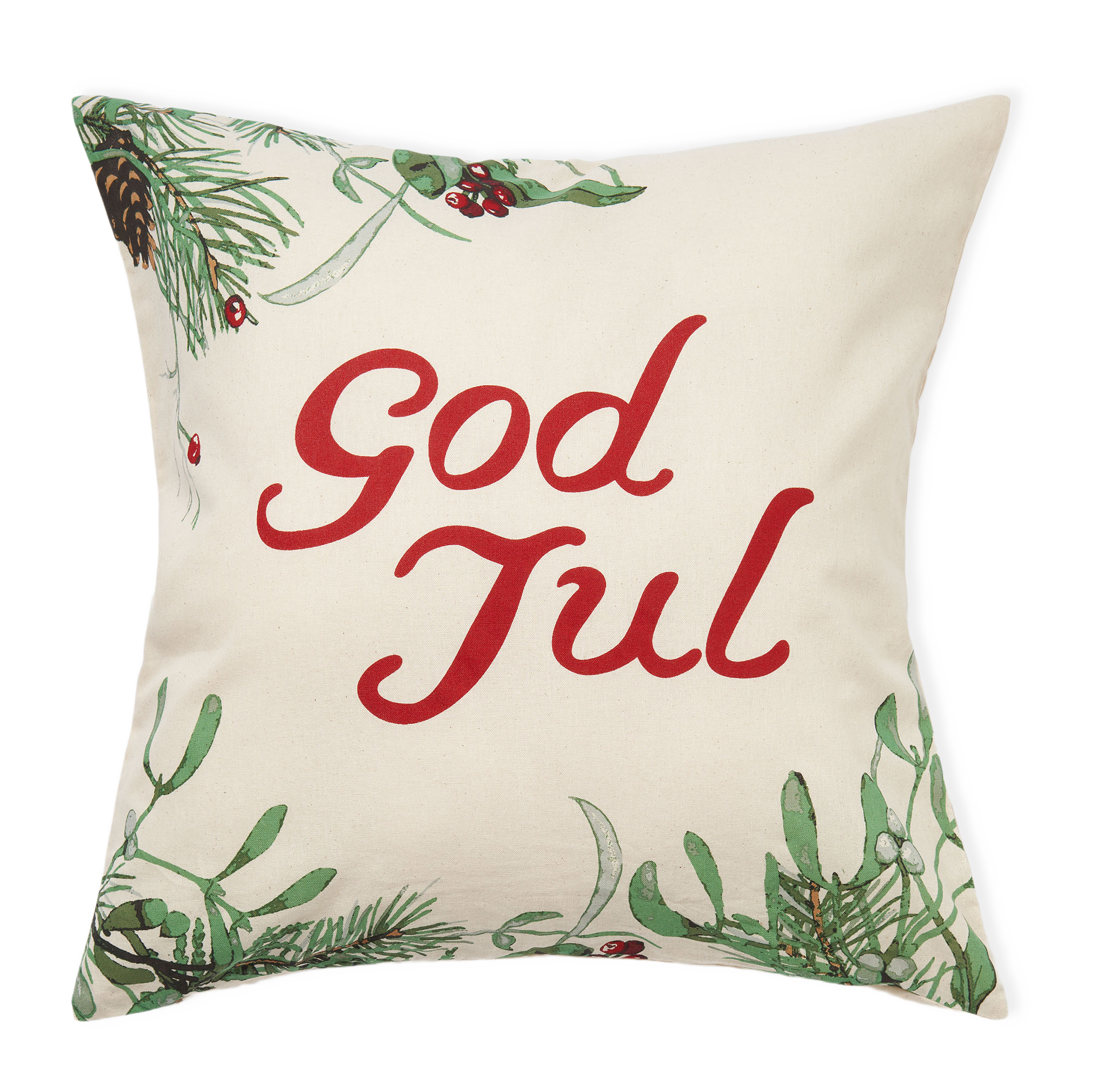 Kuddfodral med jultryck GOD JUL 50x50 cm från Åhléns Home