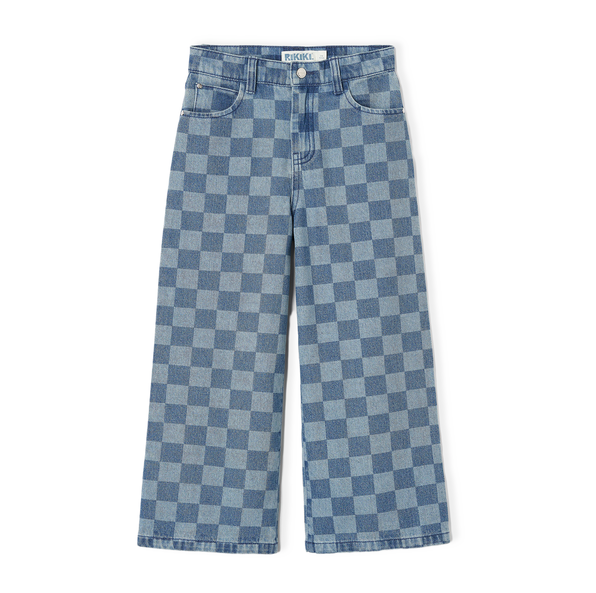 Rutiga denimbyxor SANDY