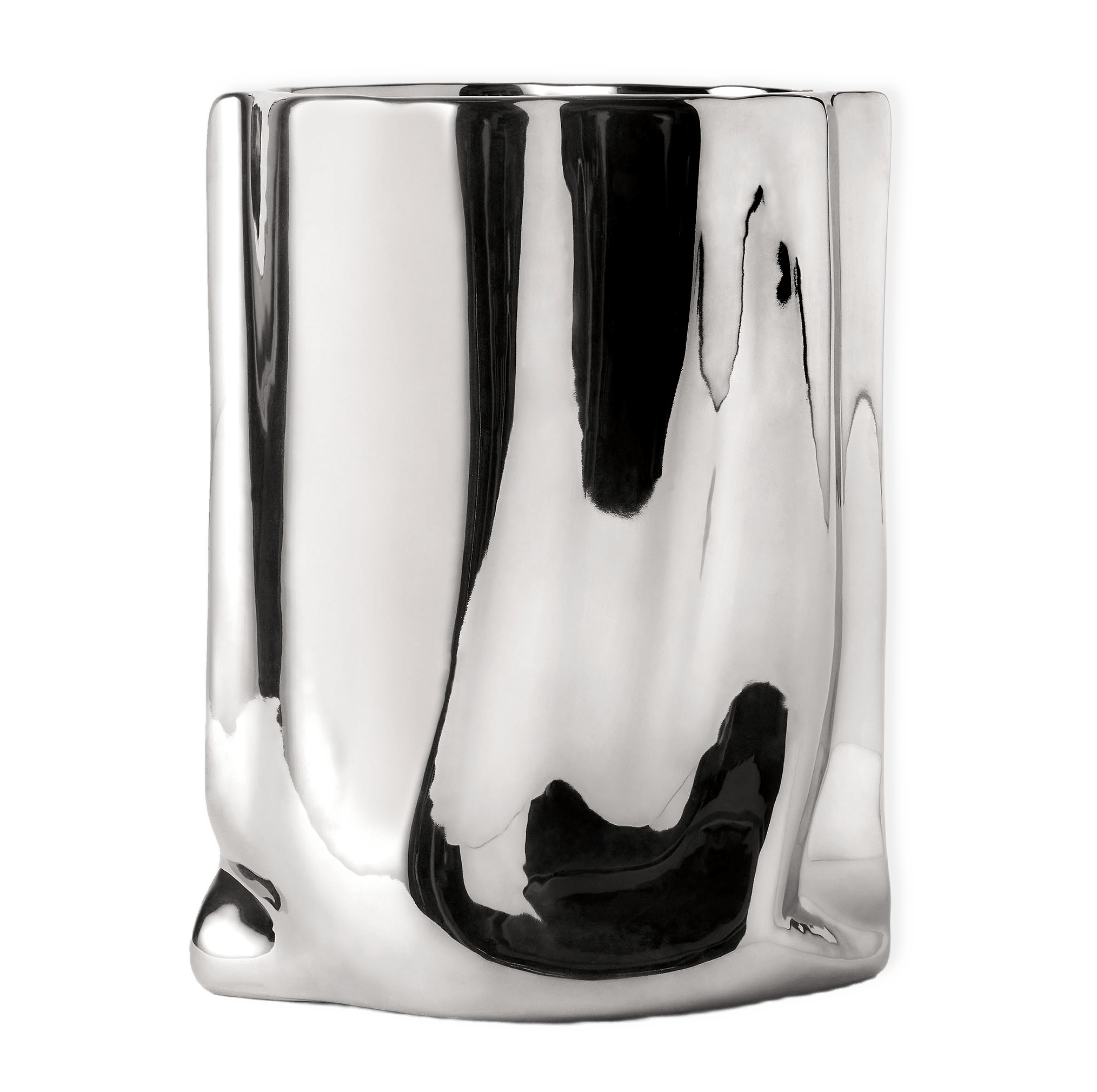 Metallic-lackerad vas i stengods HELIA från Åhléns Home