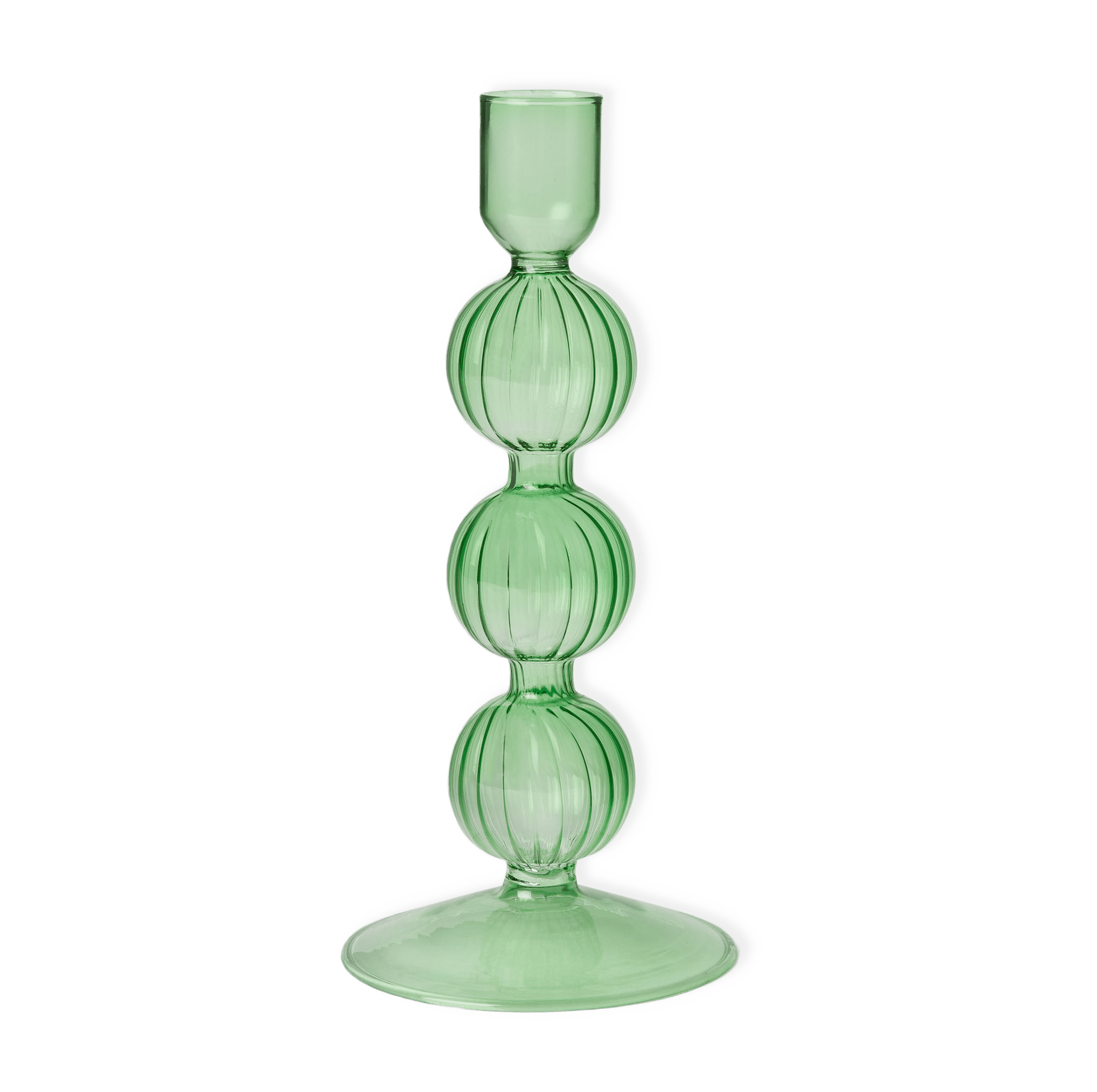 Ljusstake i glas SWIRL 21,5 cm från MANO ATELIER