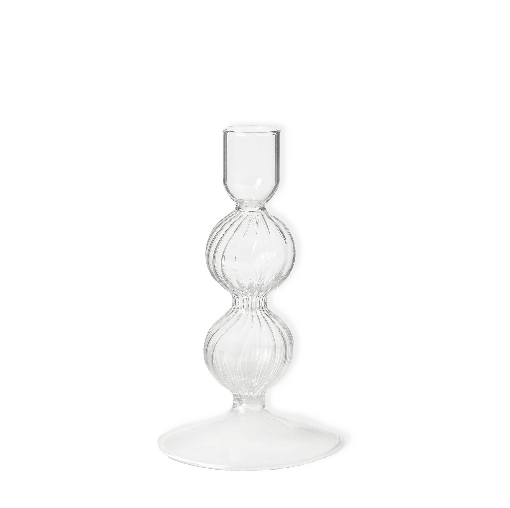 Ljusstake i glas SWIRL 13,5 cm från MANO ATELIER