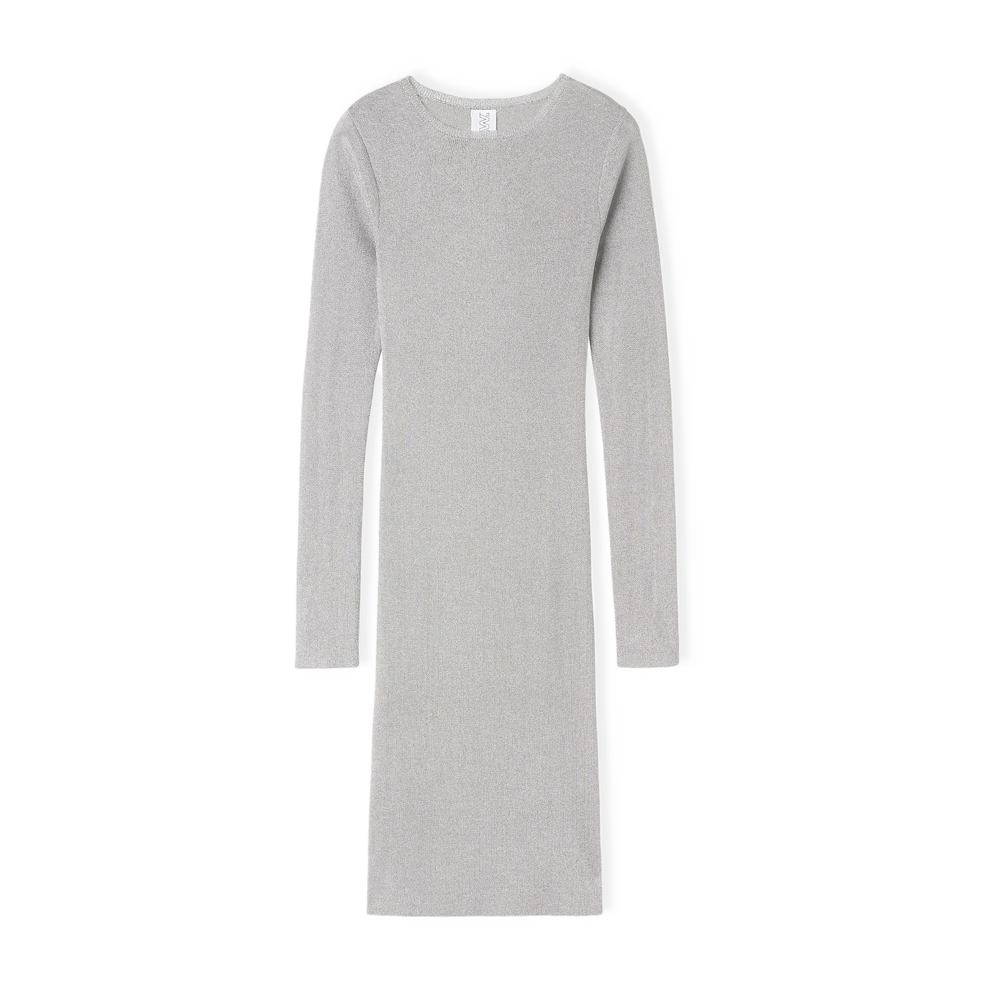 Stickad klänning i silver DEDE från CW by Carin Wester