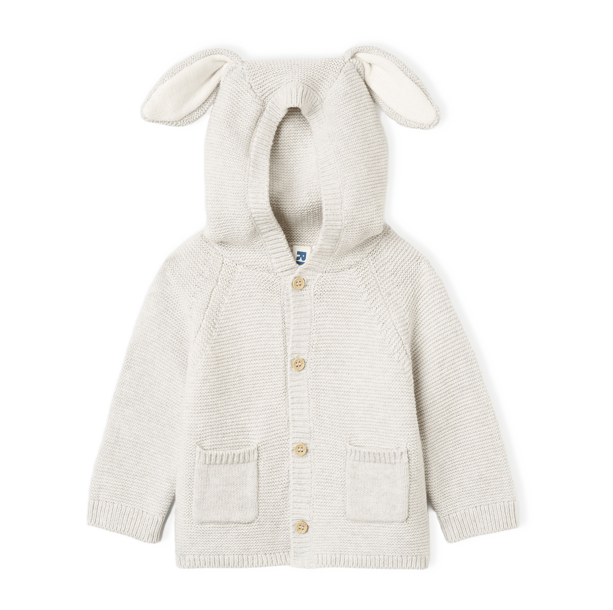 Stickad hoodie med kaninöron SID från RIKIKI
