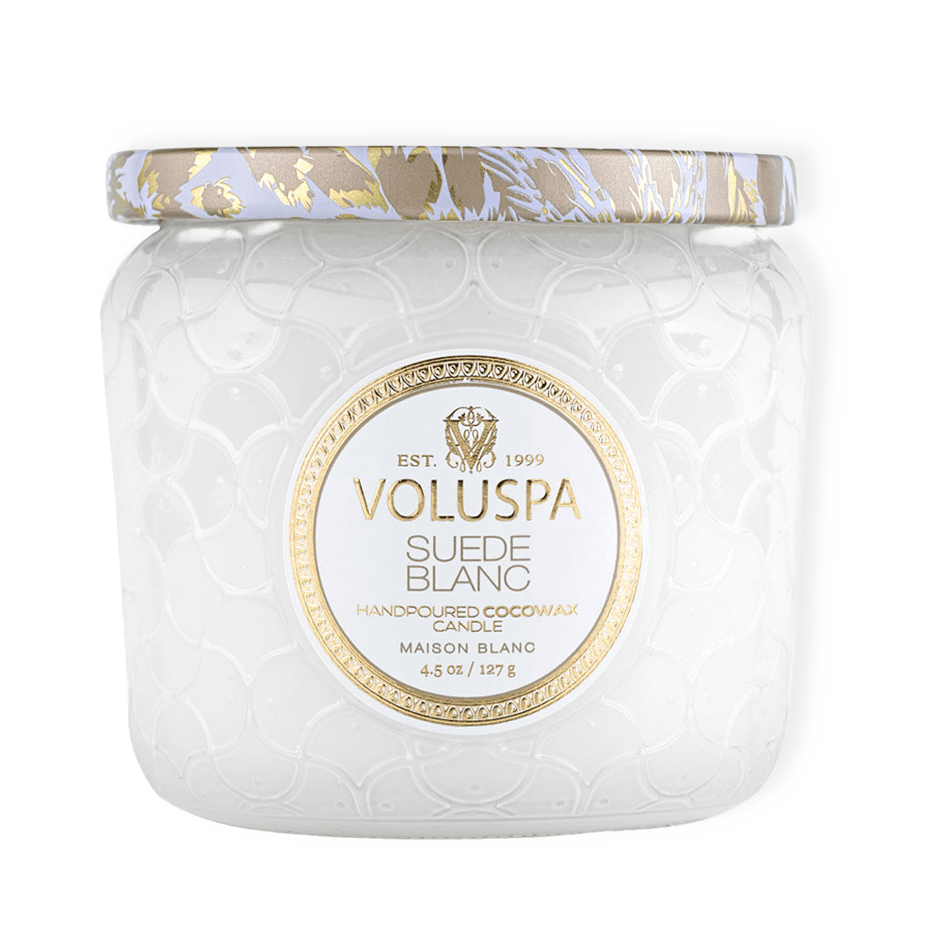 Petite Jar Candle 35tim Suede Blanc från Voluspa