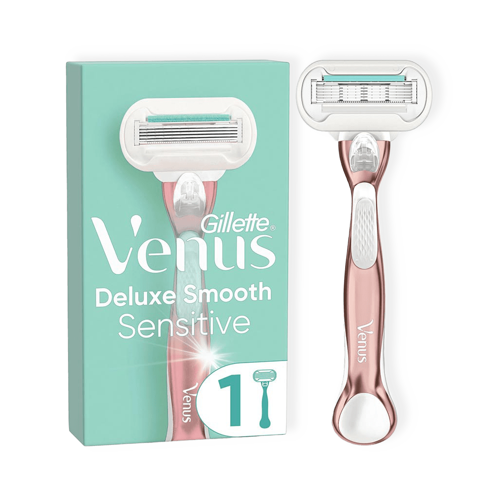 Deluxe Smooth Sensitive RoseGold Rakhyvel med 1 Rakblad från Venus