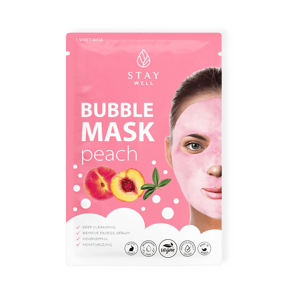 Deep Cleansing Bubble Mask PEACH från Stay Well