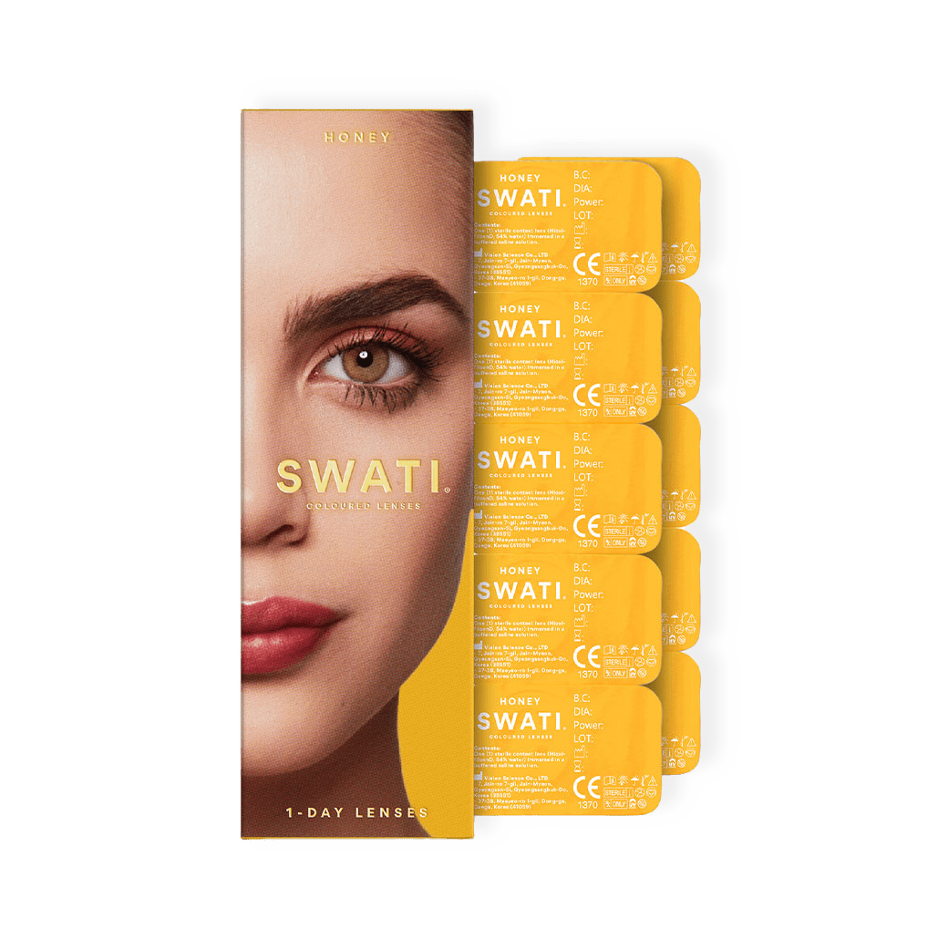 1-Day Cosmetic Lenses - HONEY från SWATI Cosmetics