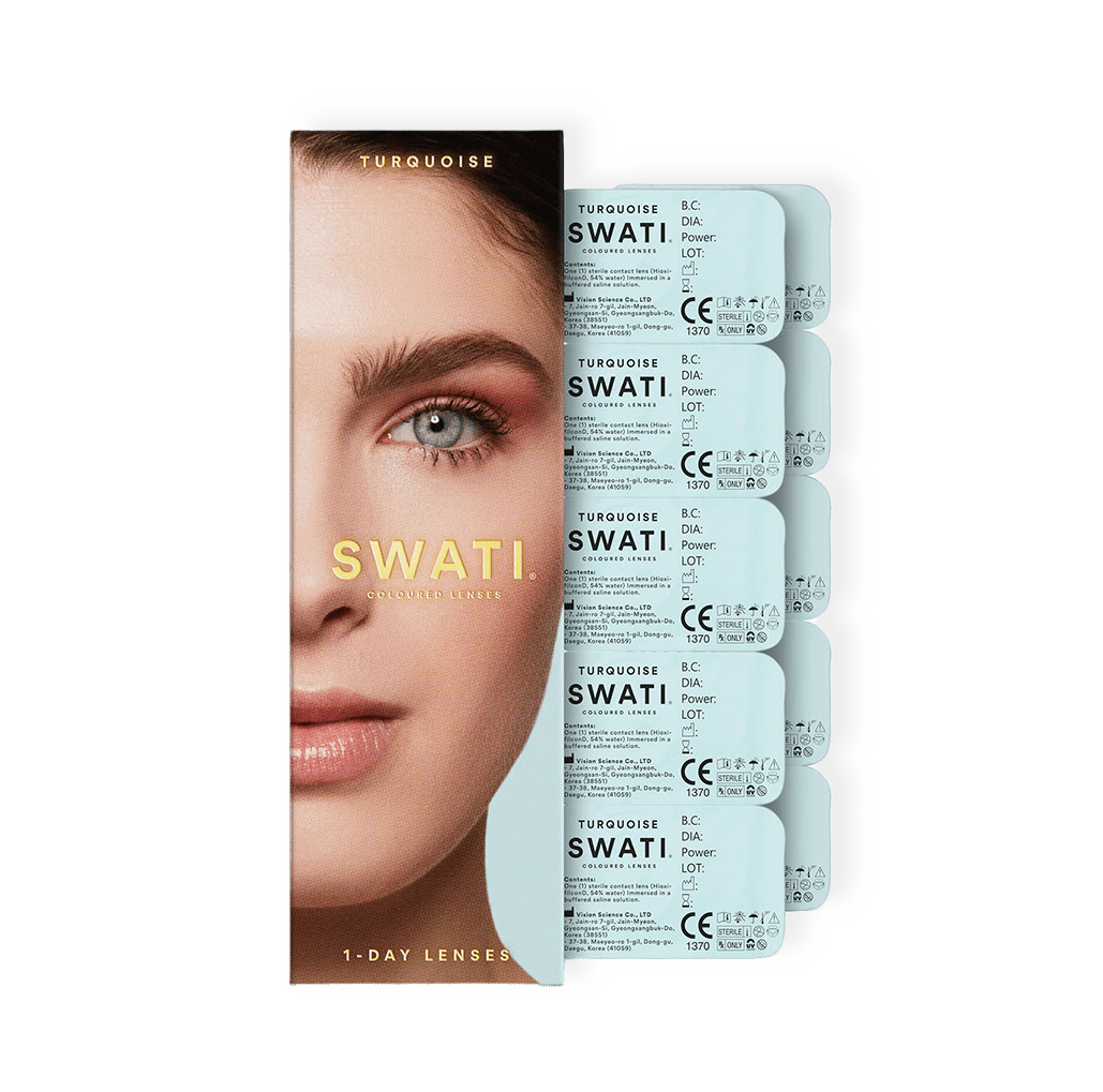 1-Day Cosmetic Lenses - TURQOISE från SWATI Cosmetics
