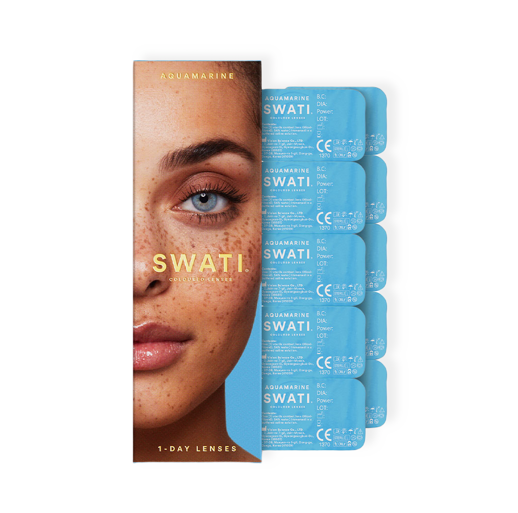 1-Day Cosmetic Lenses - AQUAMARINE från SWATI Cosmetics