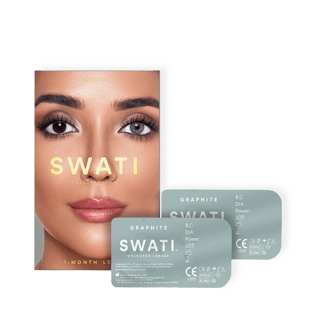 1 Month Cosmetic Lenses - GRAPHITE från SWATI Cosmetics