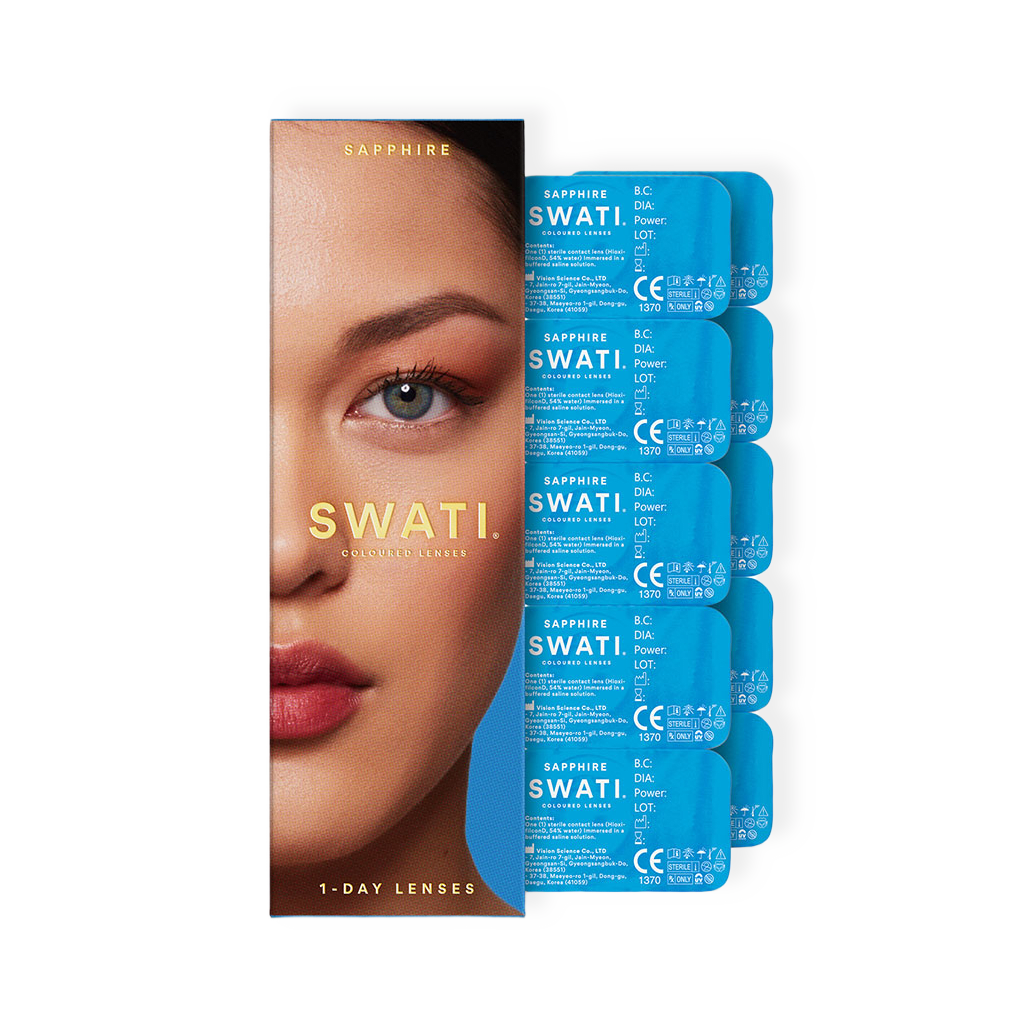 1-Day Cosmetic Lenses - SAPPHIRE från SWATI Cosmetics