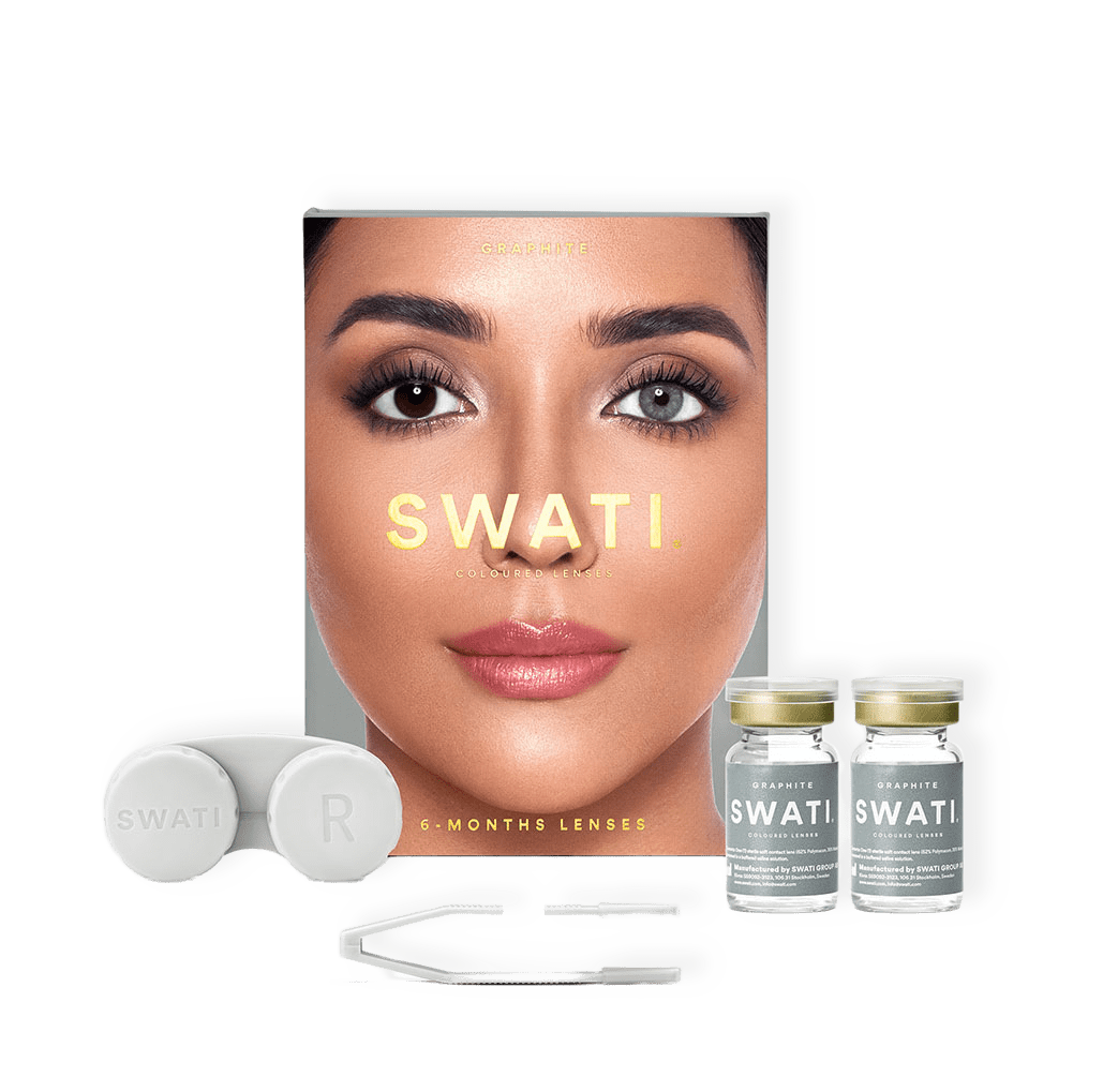 6 Month Cosmetic Lenses - GRAPHITE från SWATI Cosmetics