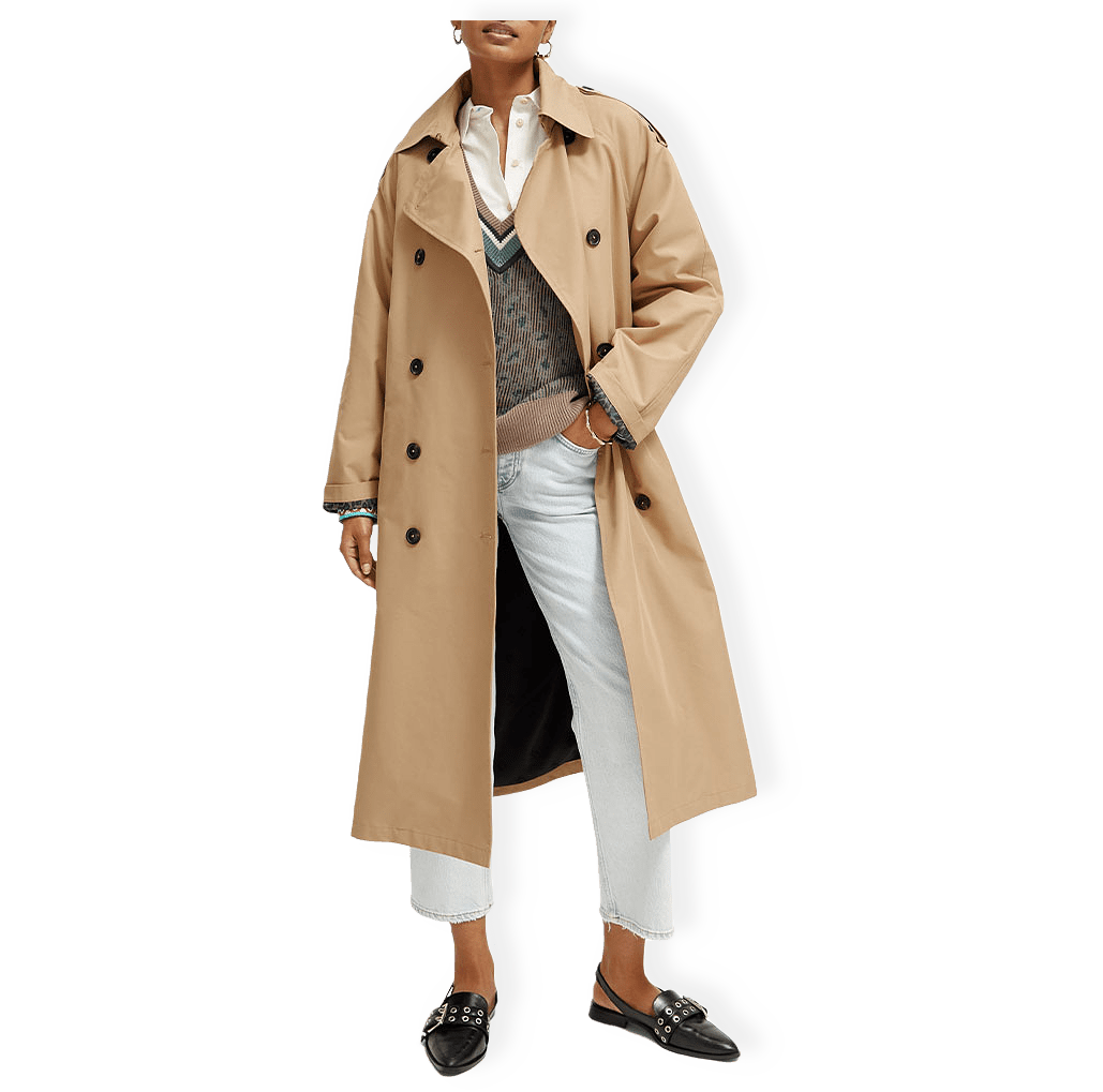 Oversized classic trench