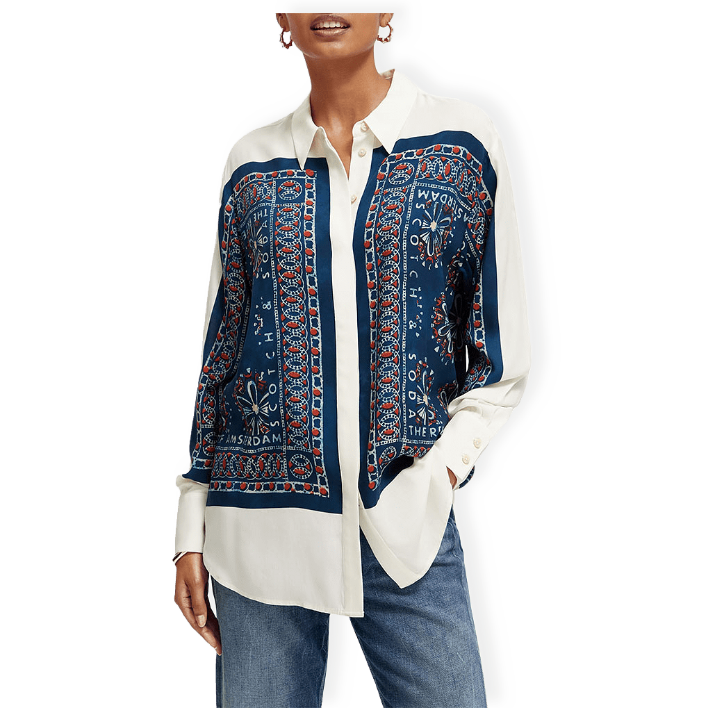 Relaxed fit shirt with bandana print