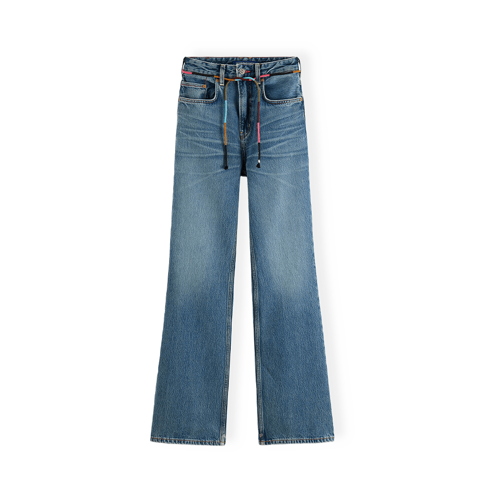 The Glow high rise bootcut jeans -Pure Shades från Scotch & Soda