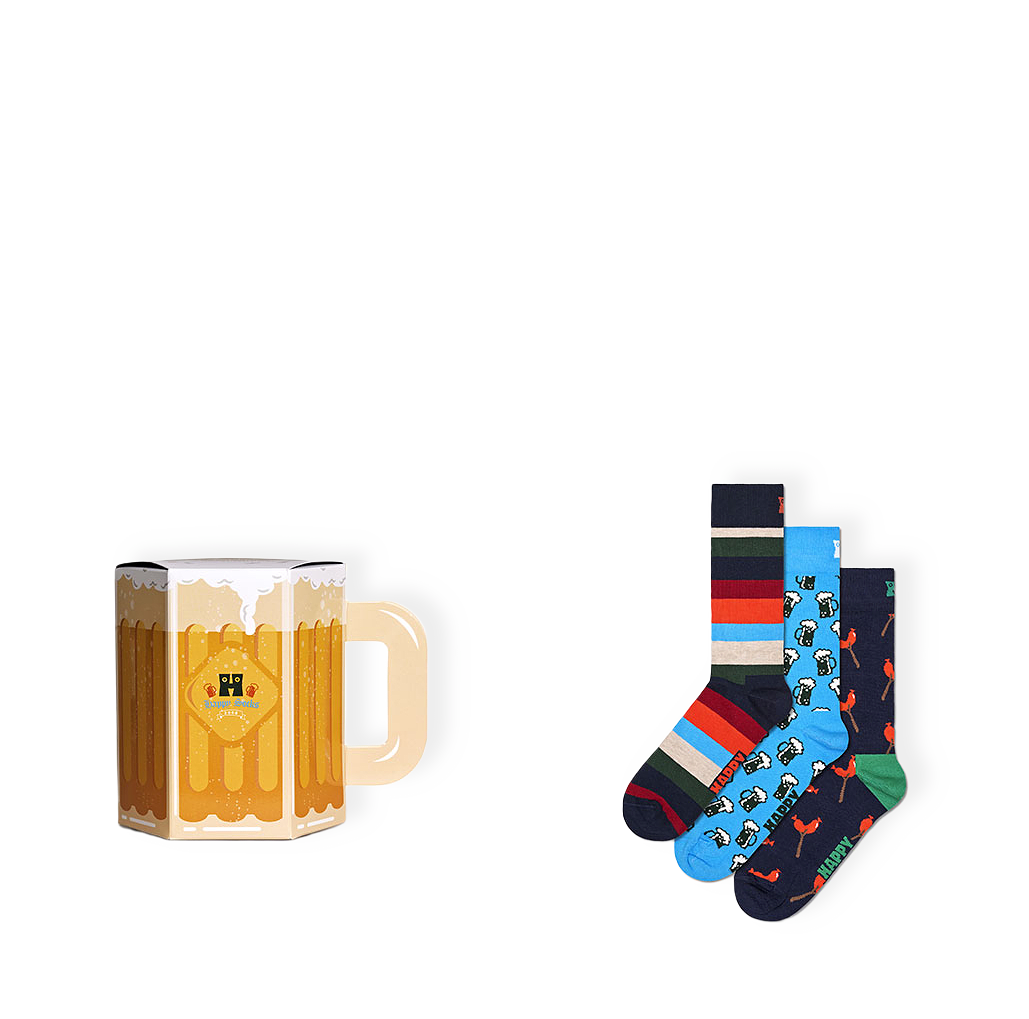 3-Pack Wurst And Beer Socks Gift Set från Happy Socks