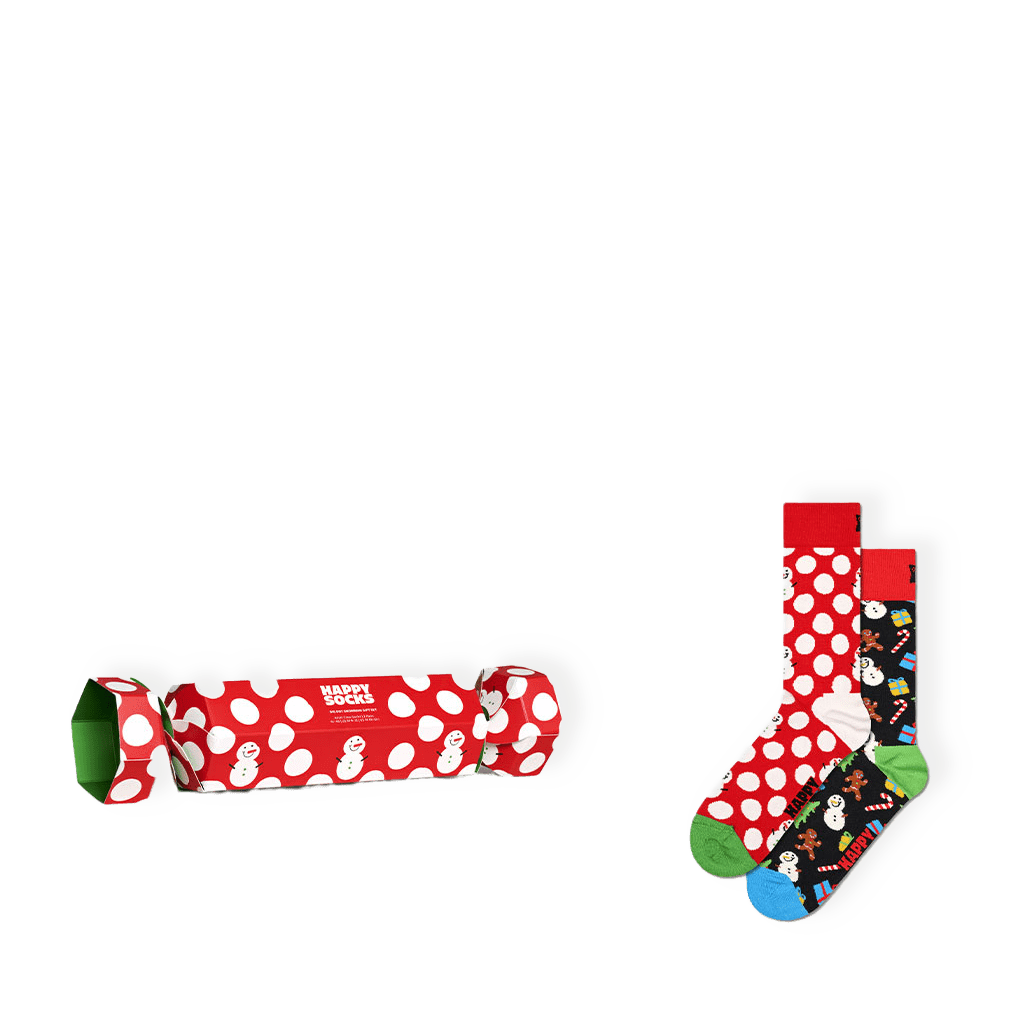 2-Pack Big Dot Snowman Gift Set från Happy Socks