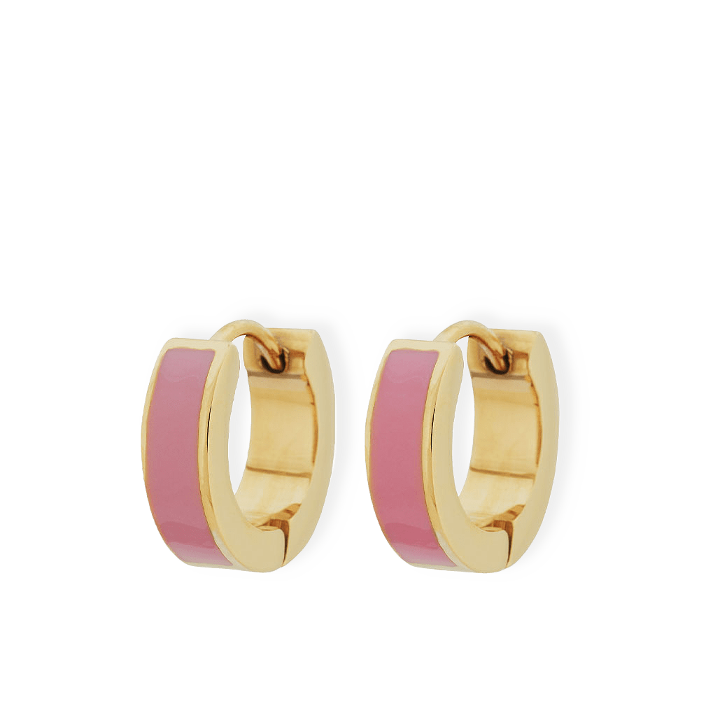 Fave Hoops Pink Gold
