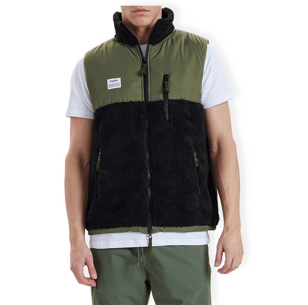 Panel Fleece Vest Zip från Resteröds