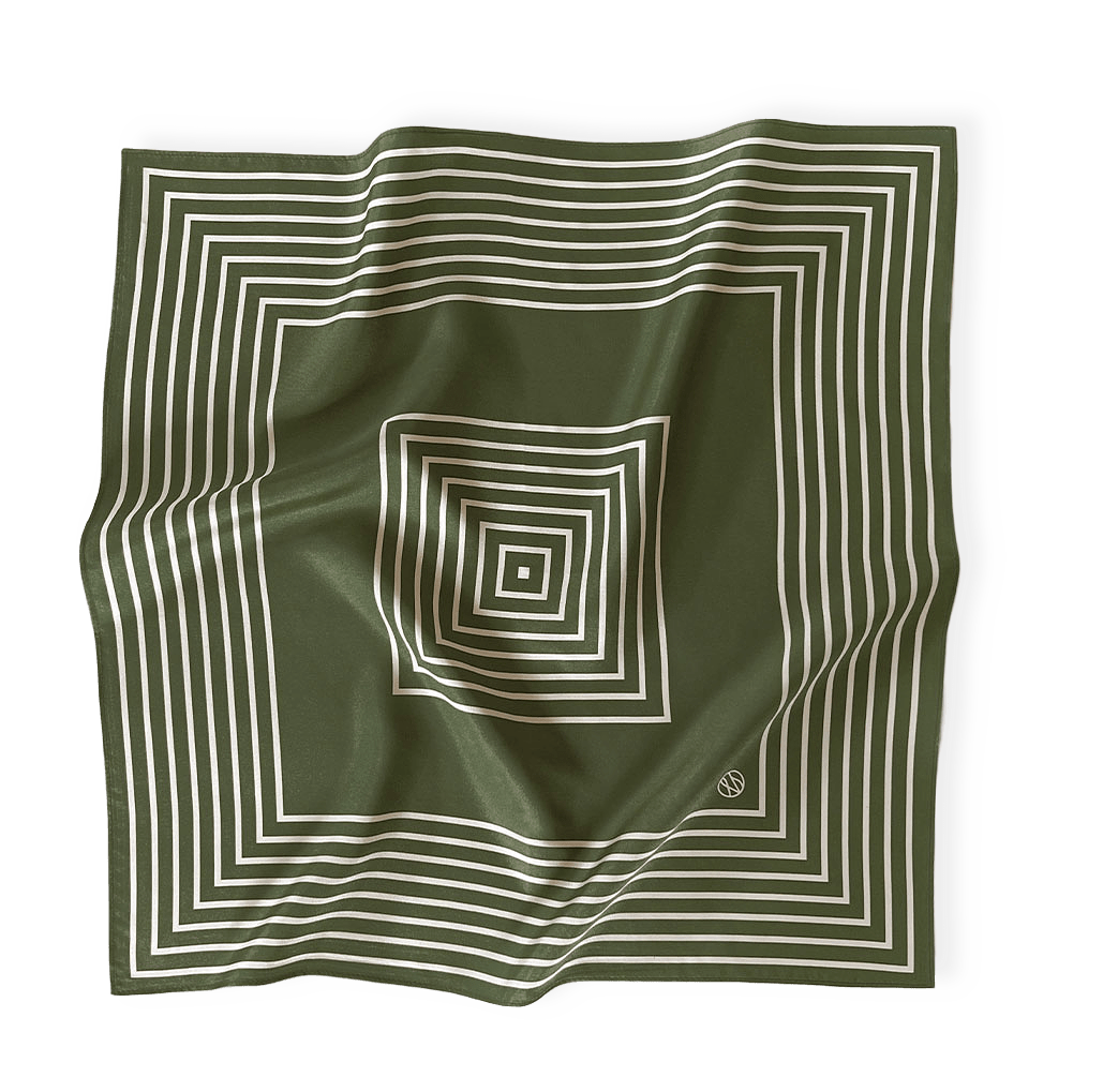 Randig scarf grön från lescarf