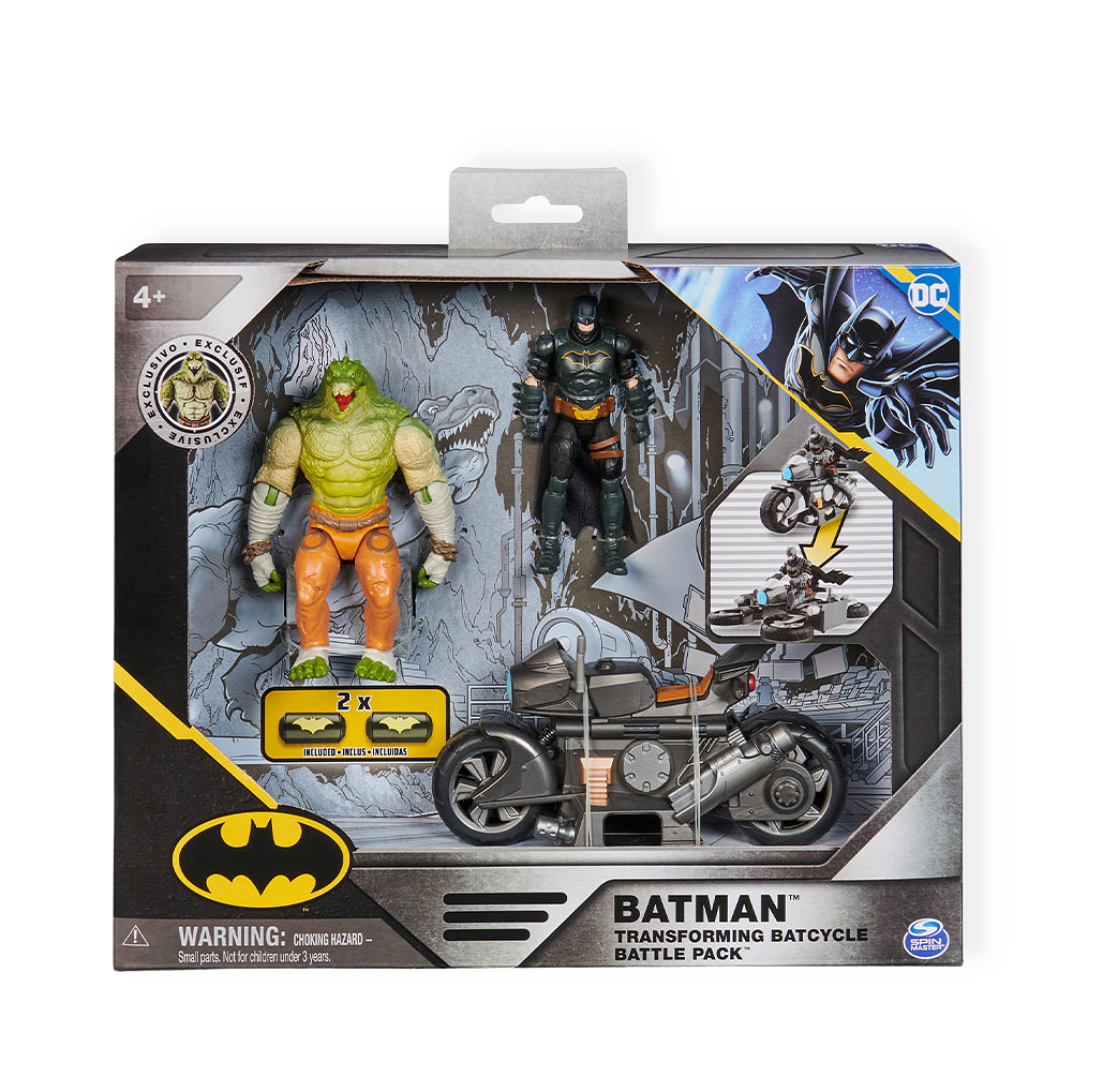 Batman Batcycle med 10 cm figurer