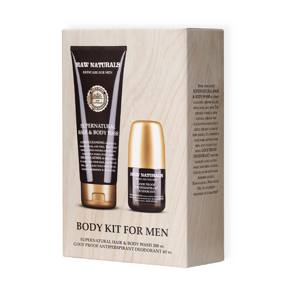 Giftbox Supernatural Hair, Body Wash & Deodorant kit från RAW Naturals