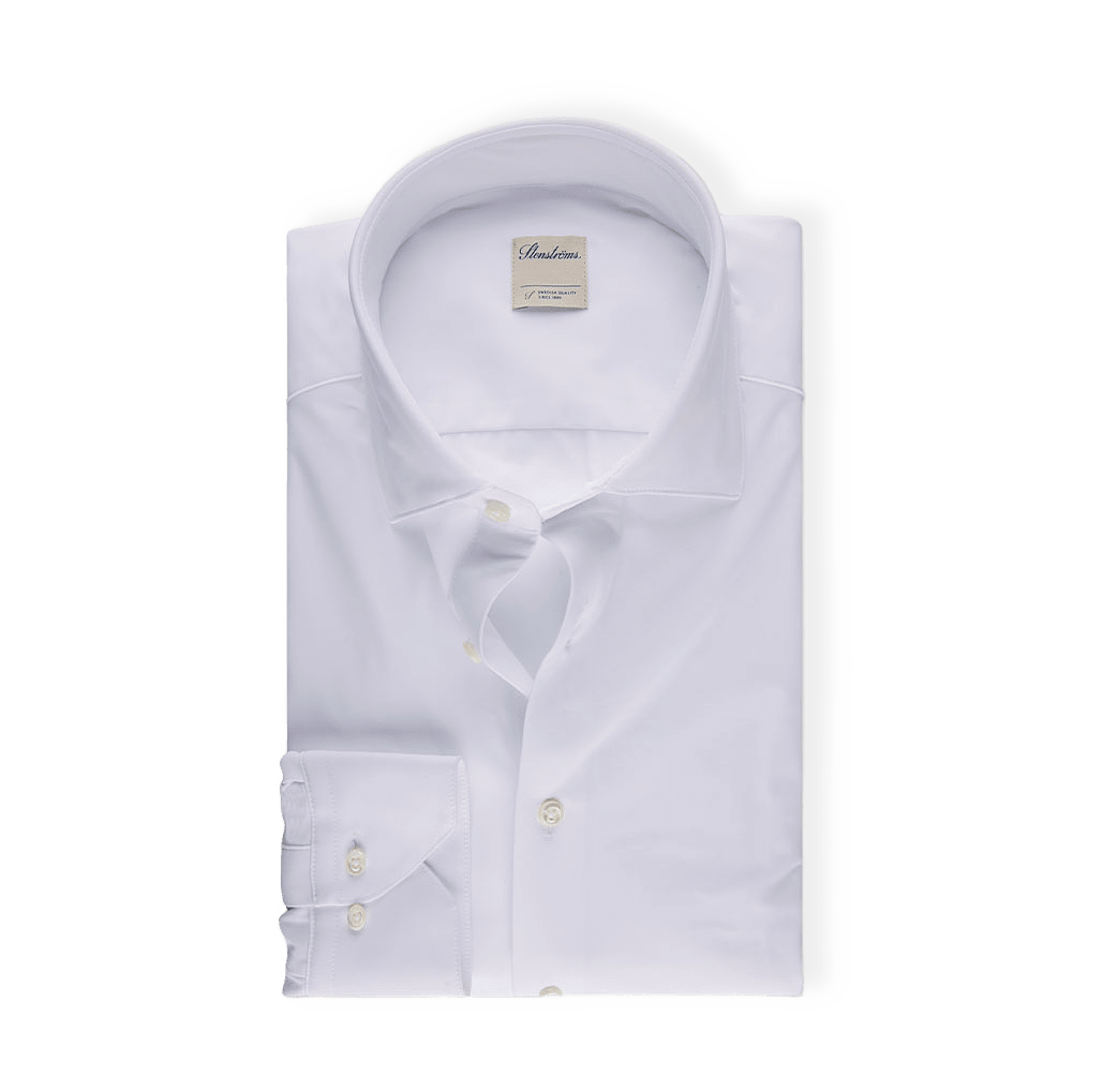 Casual Vit Jerseyskjorta från Stenströms