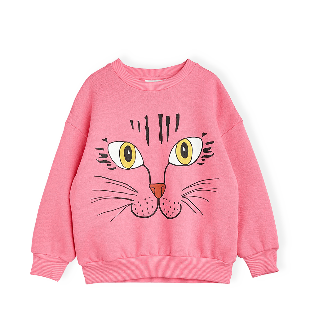 Cat Face Sweatshirt från Mini Rodini