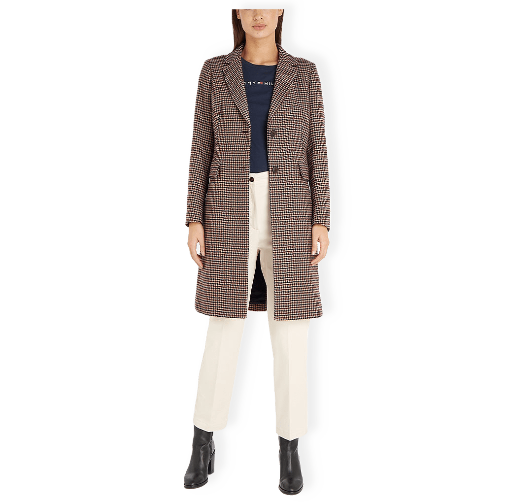 Wool checkered coat från Tommy Hilfiger