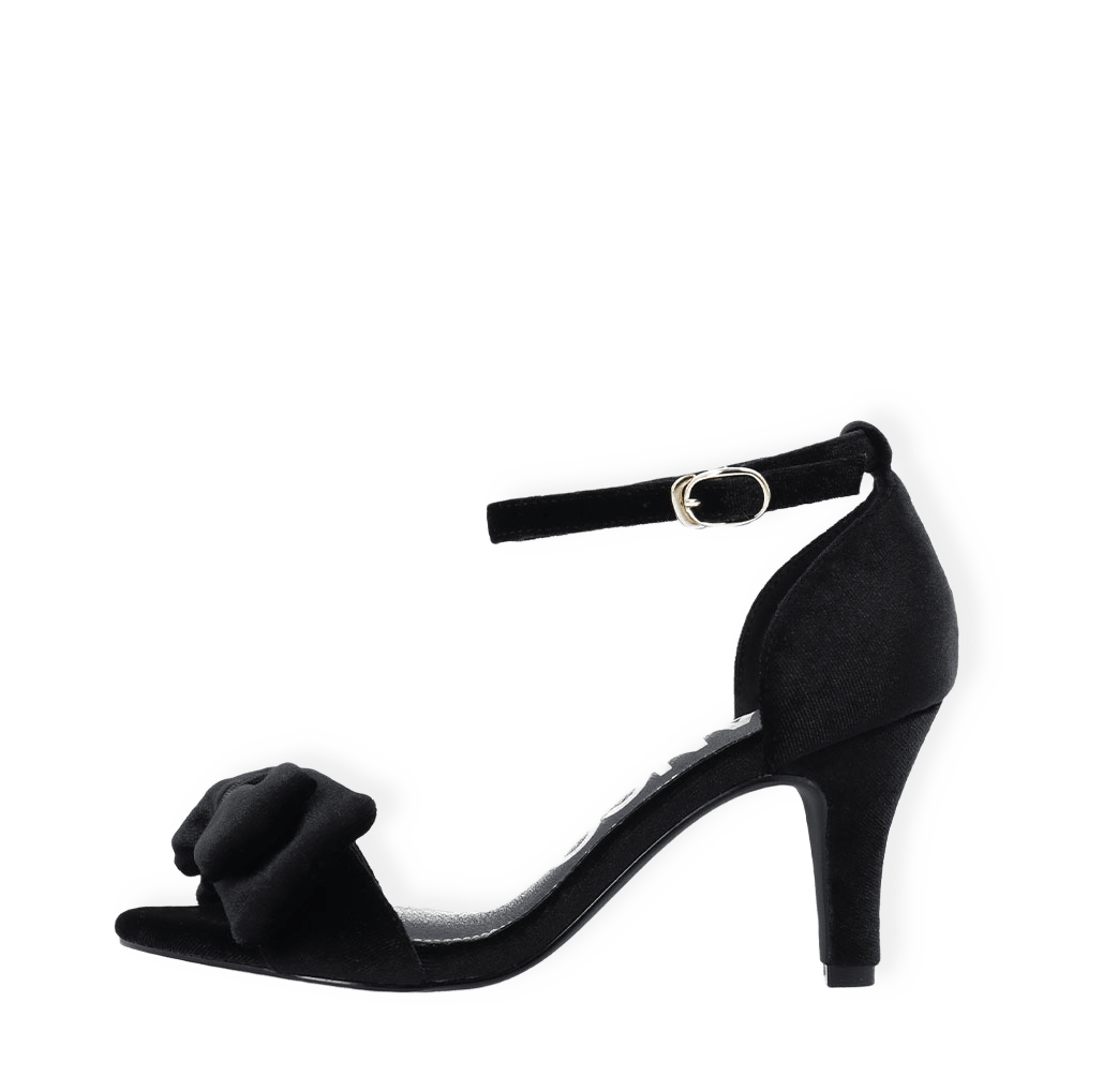 Biaadore Bow Sandal Velvet från Bianco