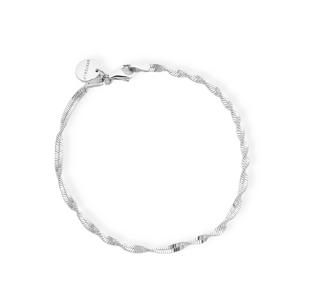 Herringbone Twisted Bracelet Silver från Syster P