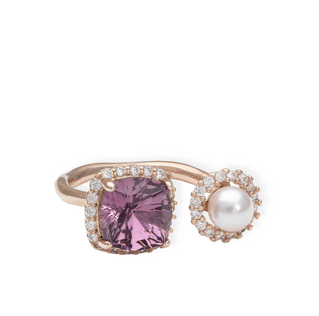 Colette Ring - Amethyst Pink från Lily and Rose