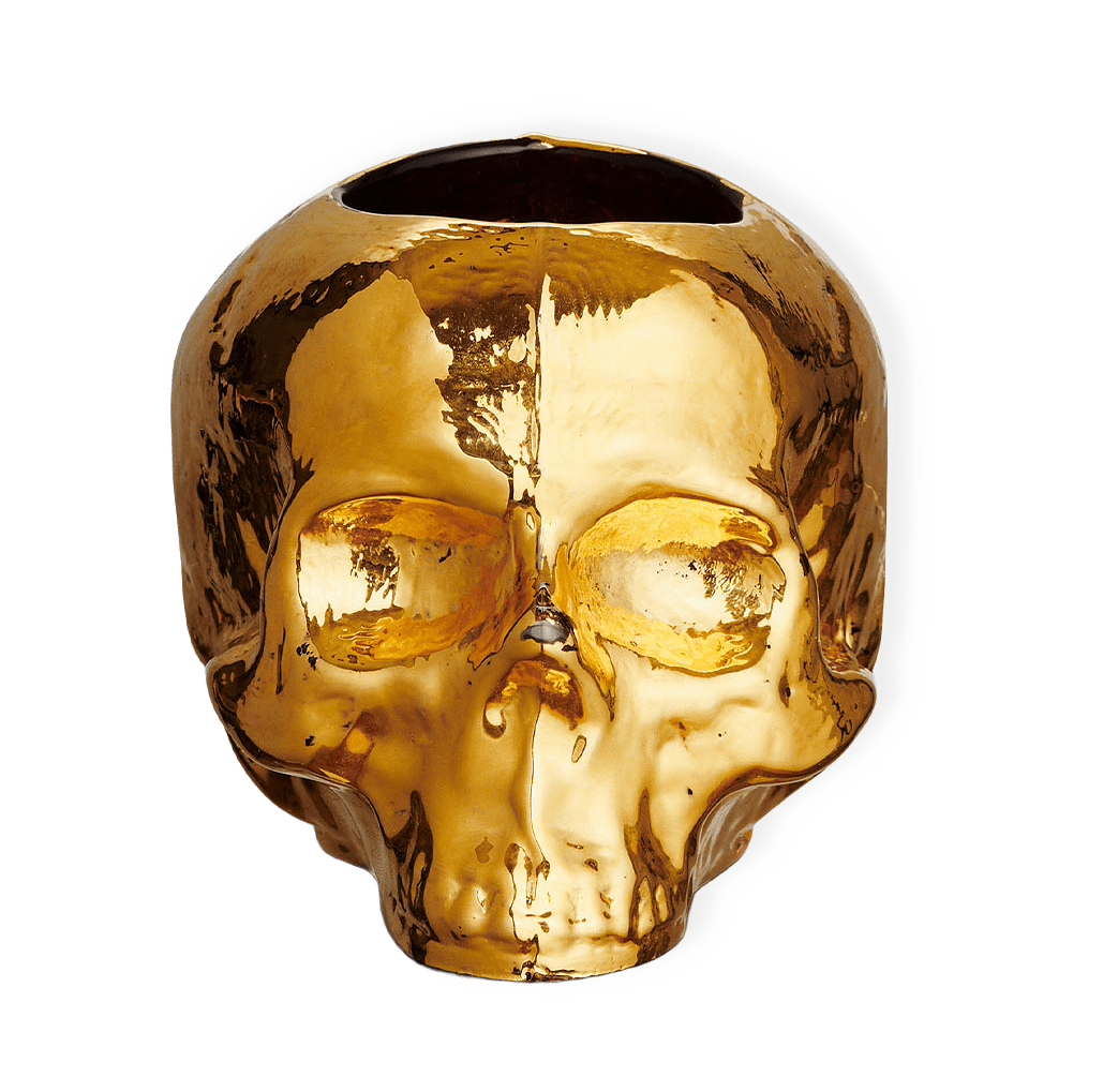 Still Life skull ljuslykta guld 85mm från Kosta Boda