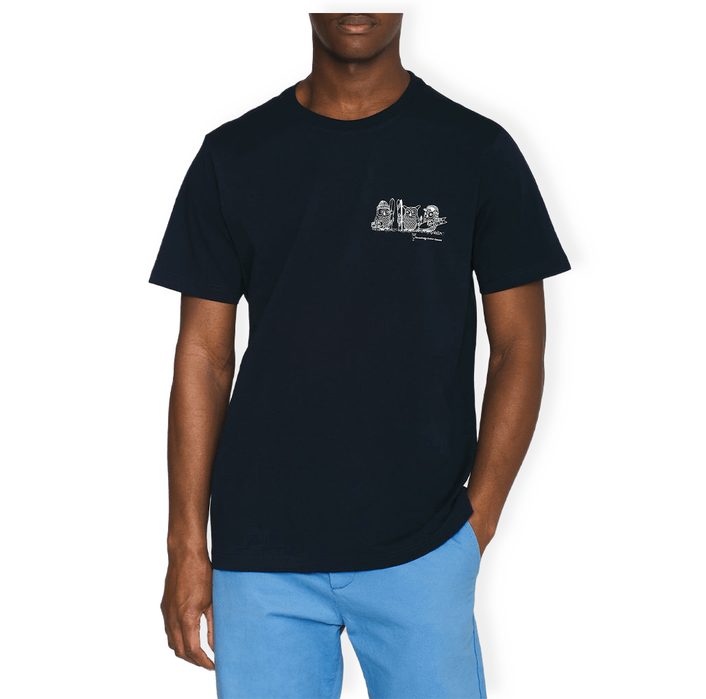Regular Fit With Front Print T-shirt - GOTS/Vegan från Knowledge Cotton Apparel